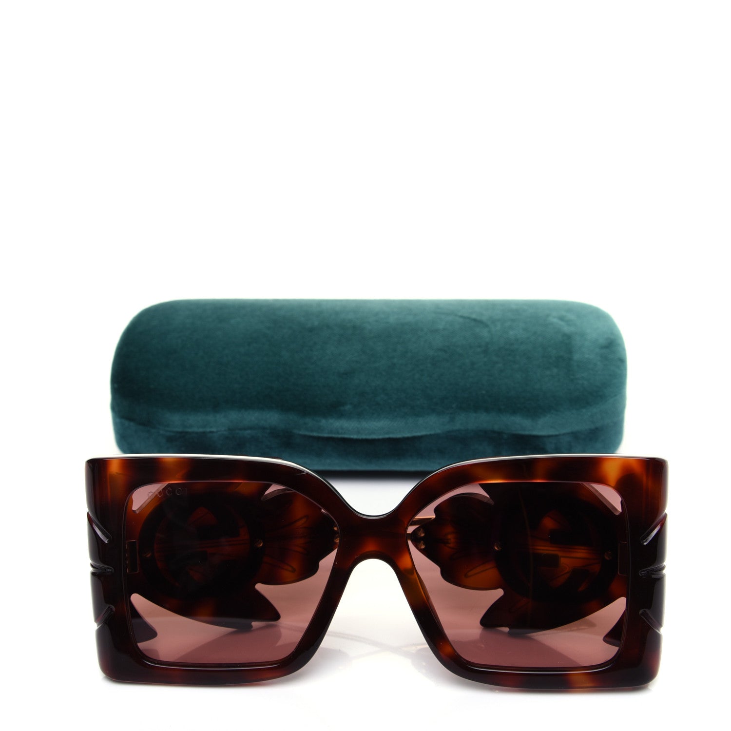 Gucci Acetate Square Frame Wing Sunglasses GG0535S Havana 8 of 9