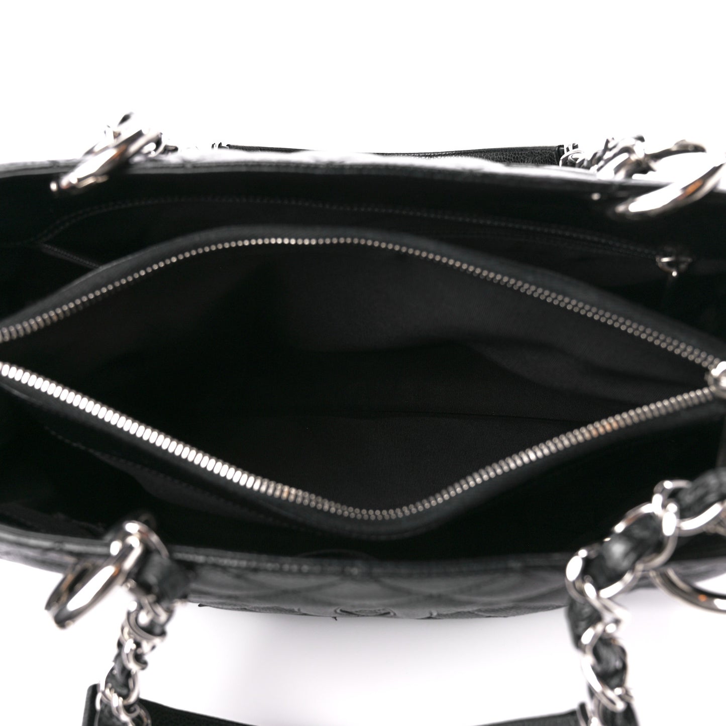 Caviar Quilted Grand Shopping Tote GST Black