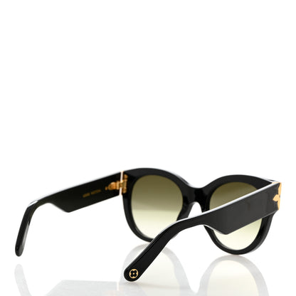 Louis Vuitton Acetate Flower Edge Round Sunglasses Z1777W Black 4 of 7