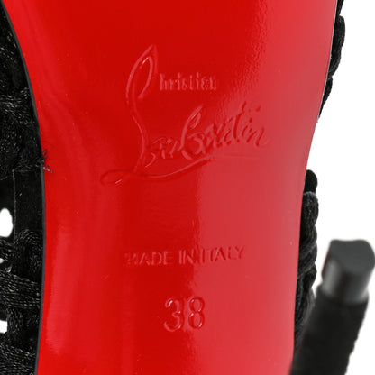 Christian Louboutin Rete Macrame Deia 100 Mule Sandals 38 Black 6 of 9