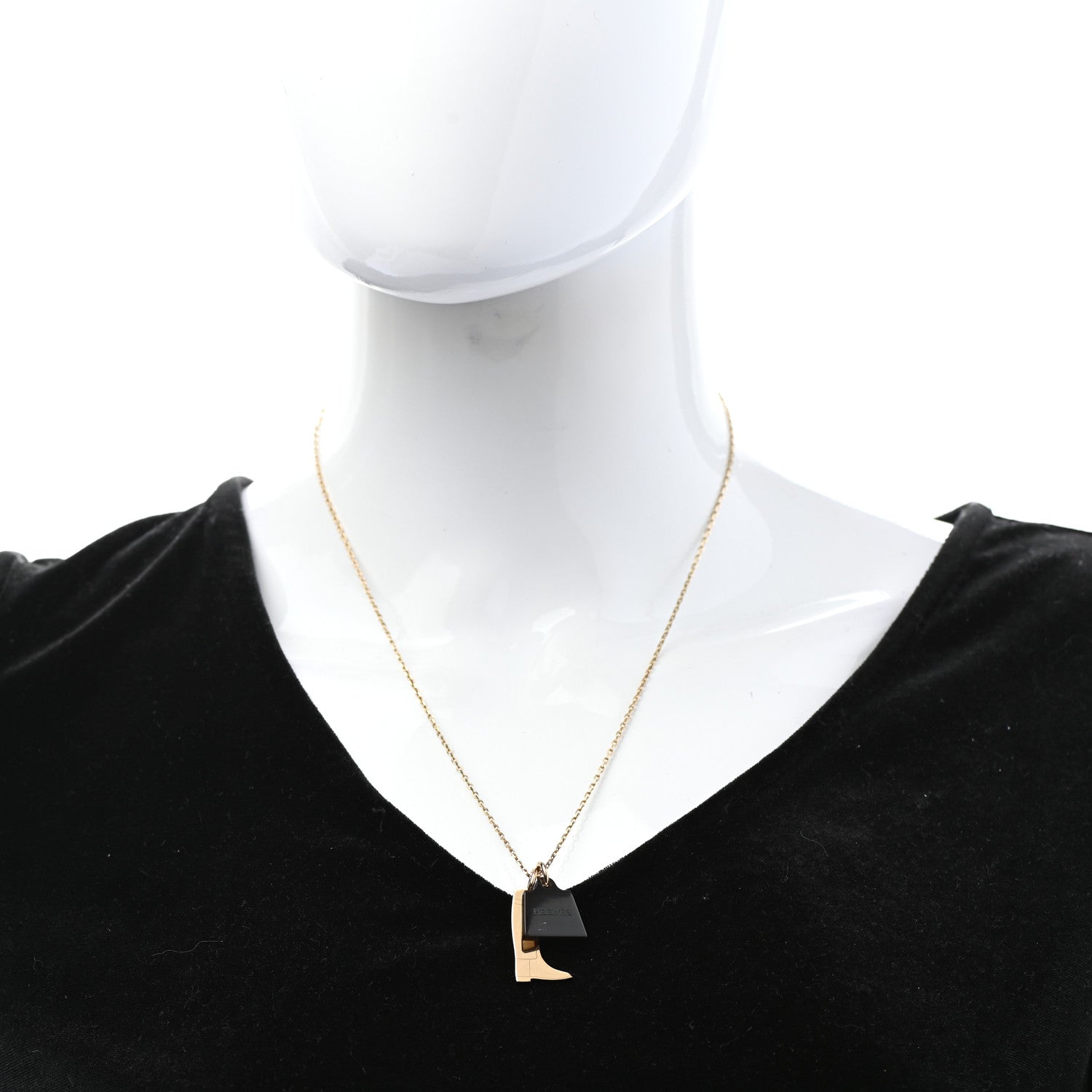 Hermes Permabrass Buffalo Horn Amulette Maroquinier PM Pendant Necklace 2 of 7