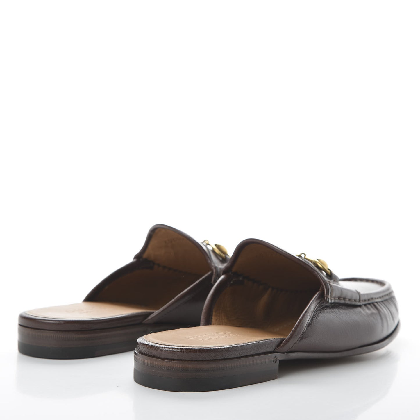 Goatskin Mens Horsebit Slippers 9 Light Brown