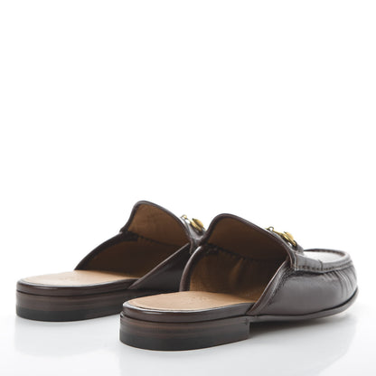 Gucci Goatskin Mens Horsebit Slippers 9 Light Brown 4 of 8