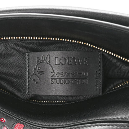 Loewe X HOWLS MOVING CASTLE Satin Calfskin Small Calcifer Puzzle Black 6 of 11