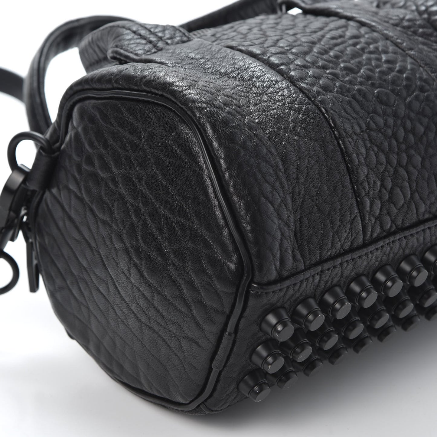 Pebbled Lambskin Mini Rockie Black Matte Black Hardware
