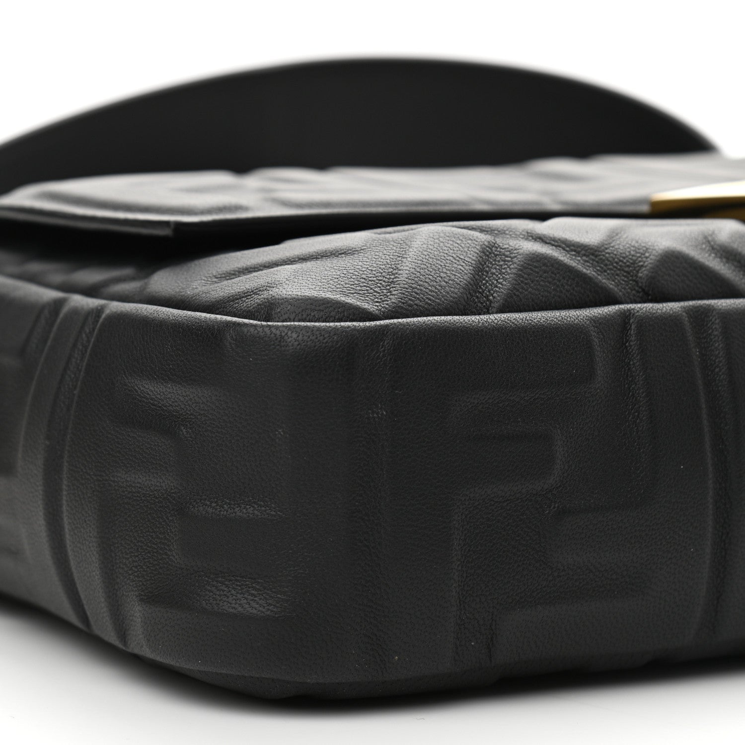 Fendi Nappa FF 1974 Embossed Baguette Black 8 of 10