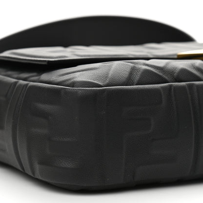 Fendi Nappa FF 1974 Embossed Baguette Black 8 of 10