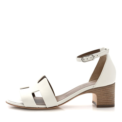 Hermes Calfskin Encens 50 Sandals 37.5 White 1 of 11
