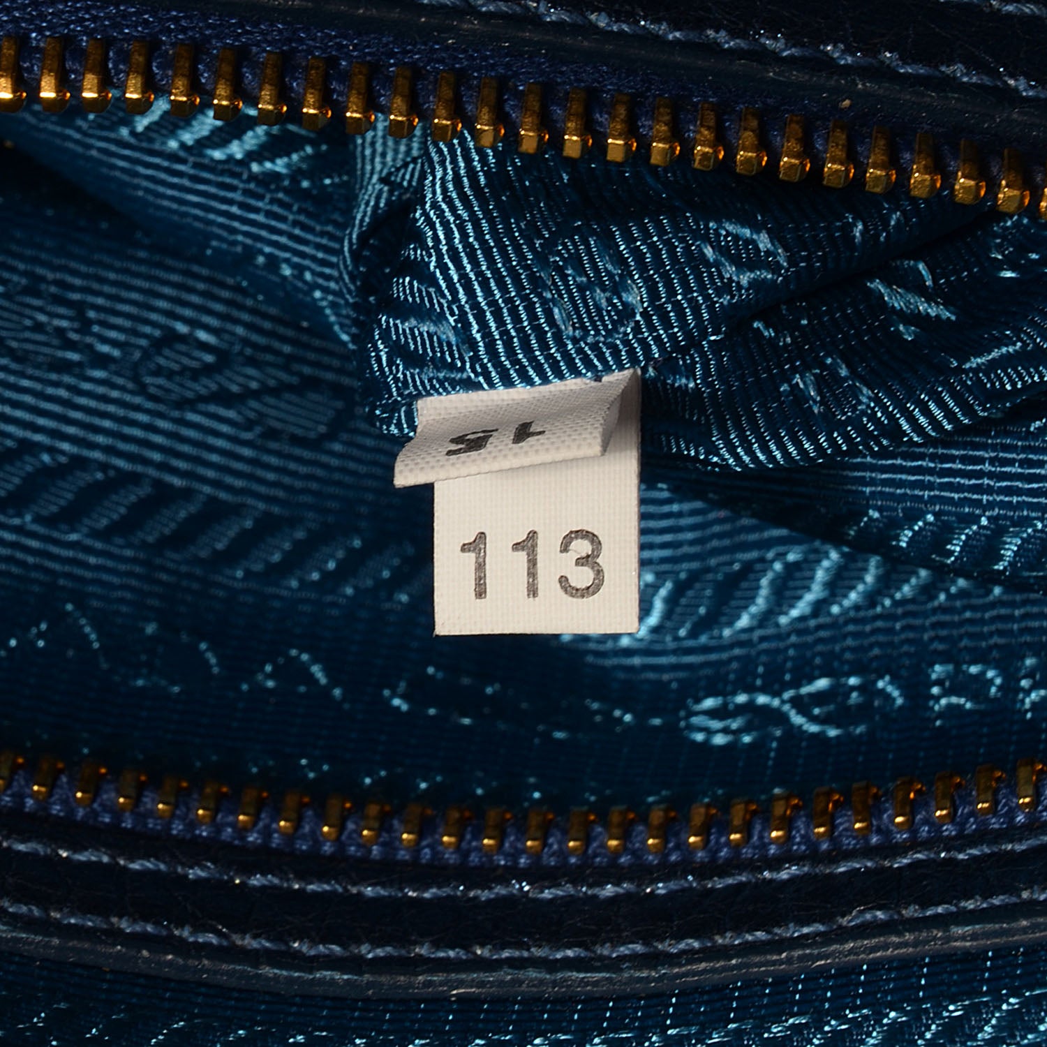 Prada Vitello Daino Satchel Denim Mordore 11 of 12