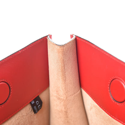 Gucci Calfskin Embossed XL Clutch Red 9 of 11