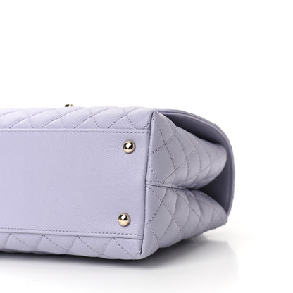 Chanel Caviar Quilted Small Coco Handle Flap Light Purple 10 of 11