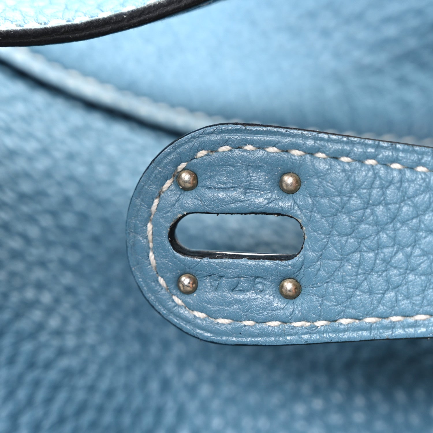 Hermes Taurillon Clemence Lindy 30 Bleu Jean 7 of 10