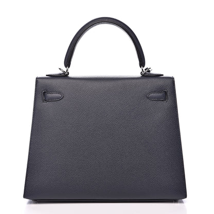 Hermes Epsom Kelly Sellier 25 Bleu Indigo 4 of 32