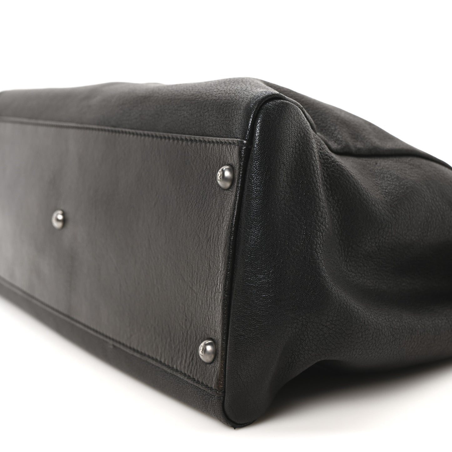 Goatskin Large Peekaboo Iconic Satchel Black