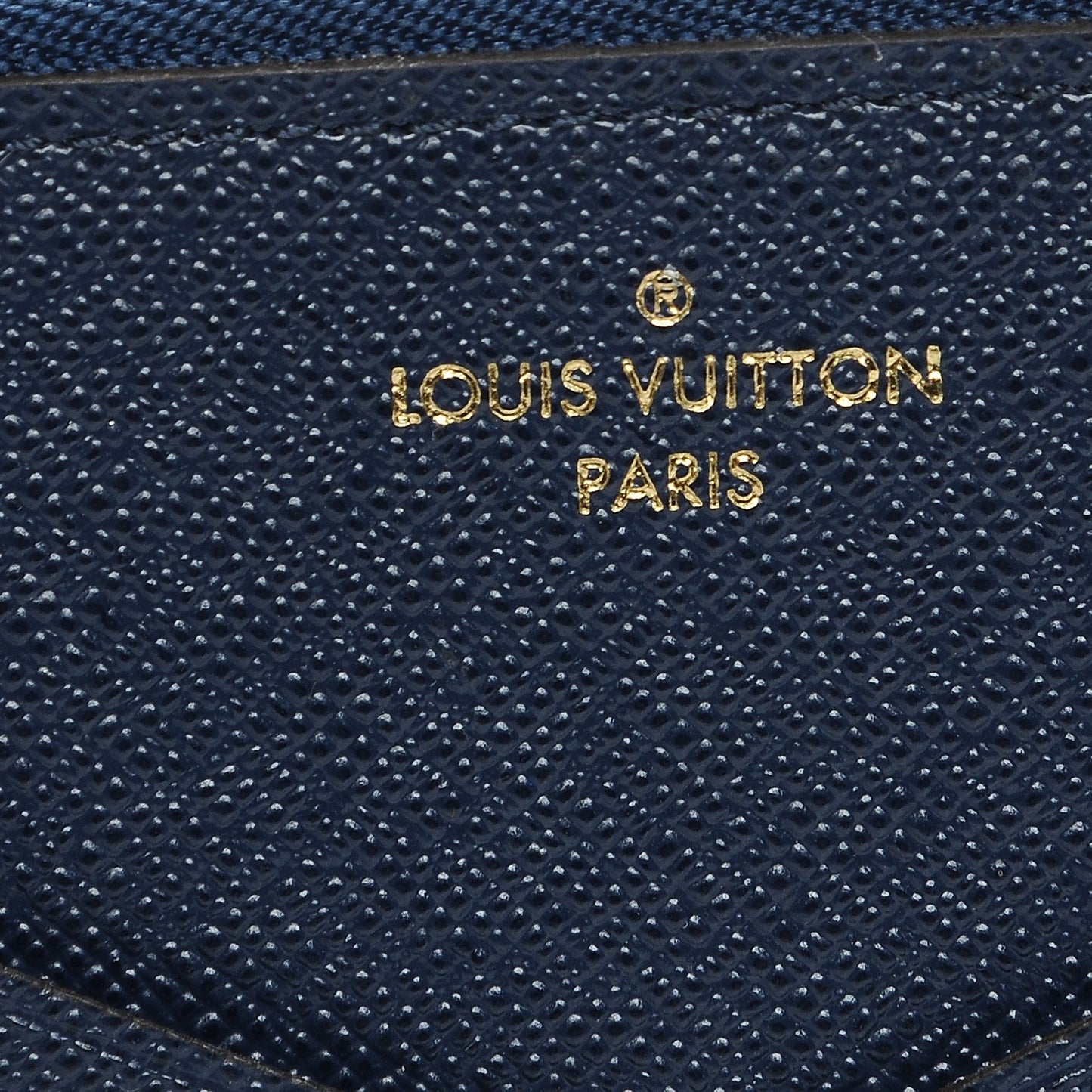Calfskin Jeanne Wallet Zippered Insert Dark Blue