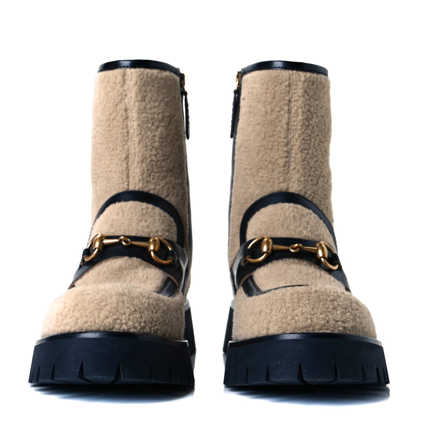 Wool Cordovan Lux Womens Harald Horsebit 25mm Platform Boots 38 Butterscotch Black