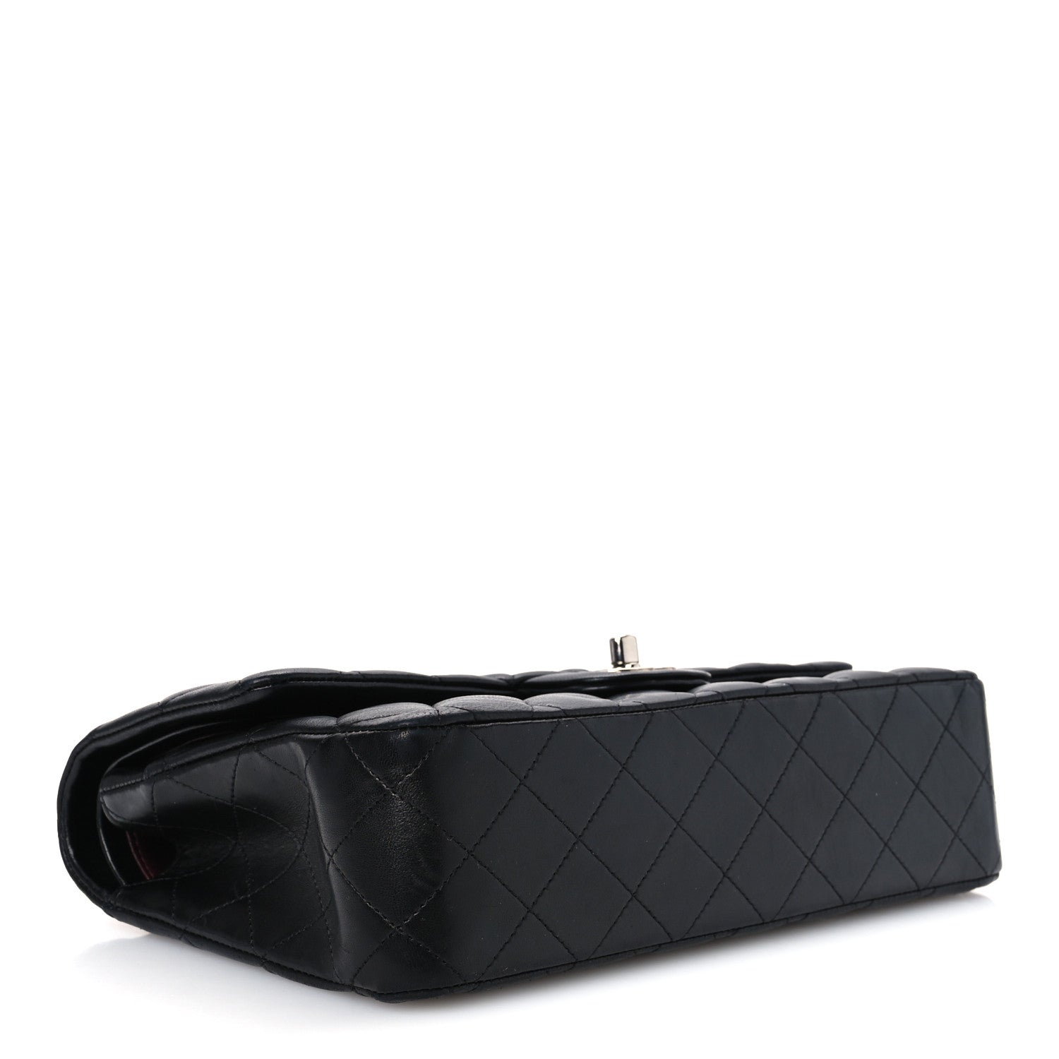 Chanel Lambskin Quilted Medium Double Flap Black Black 3 of 11