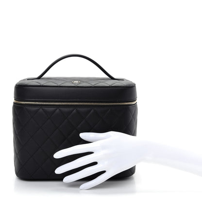 Chanel Caviar Quilted Large Vanity Pouch Black 2 of 9