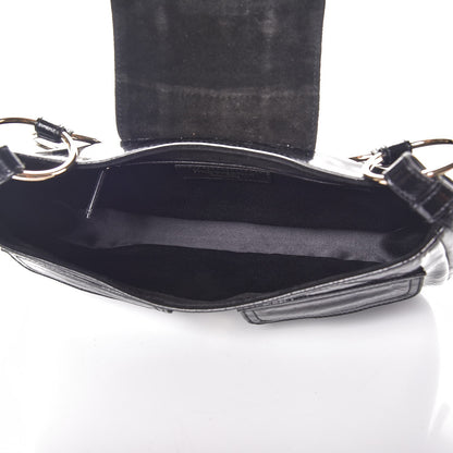 Saint Laurent Textured Patent Corset Chain Shoulder Bag Black 5 of 7