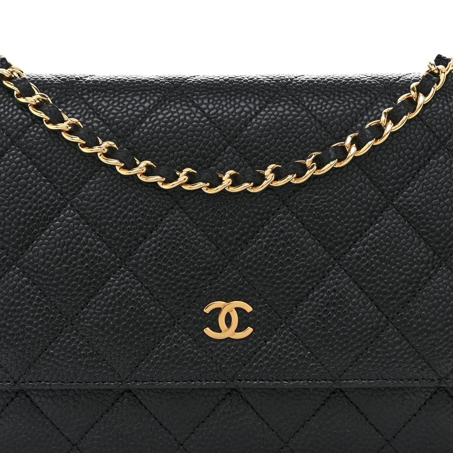 Chanel Caviar Quilted Wallet On Chain WOC Black 9 of 12