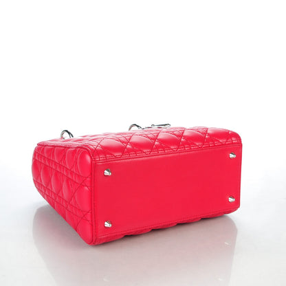 Christian Dior Lambskin Cannage Medium Lady Dior Fuchsia 4 of 7