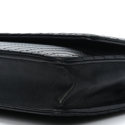 Chanel Lambskin Chevron Quilted Wallet On Chain WOC So Black 10 of 10