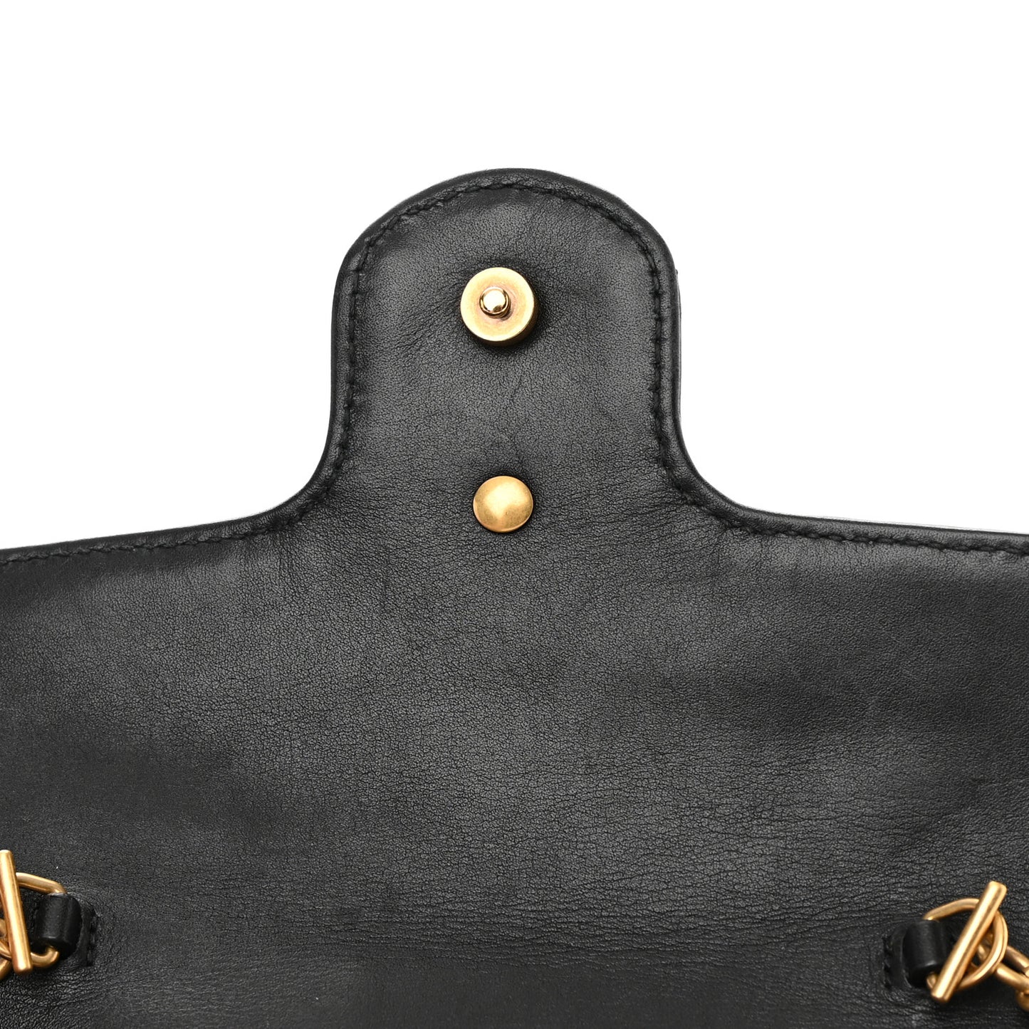 Calfskin Matelasse Super Mini GG Marmont Shoulder Bag Black