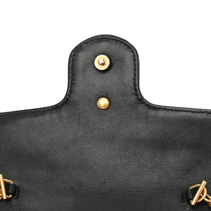 Gucci Calfskin Matelasse Super Mini GG Marmont Shoulder Bag Black 11 of 16