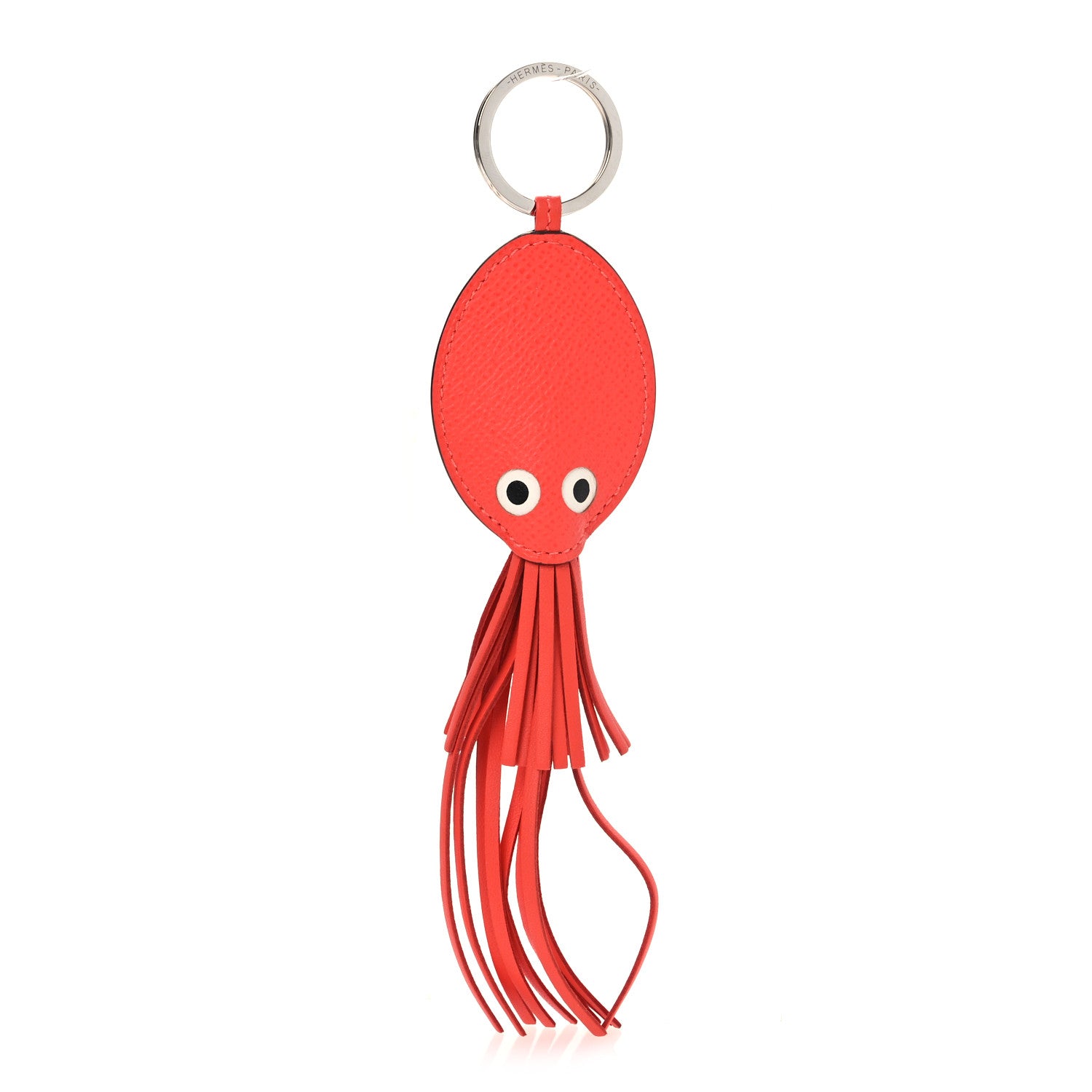 Hermes Epsom Poulpe Key Ring Orange White 1 of 4