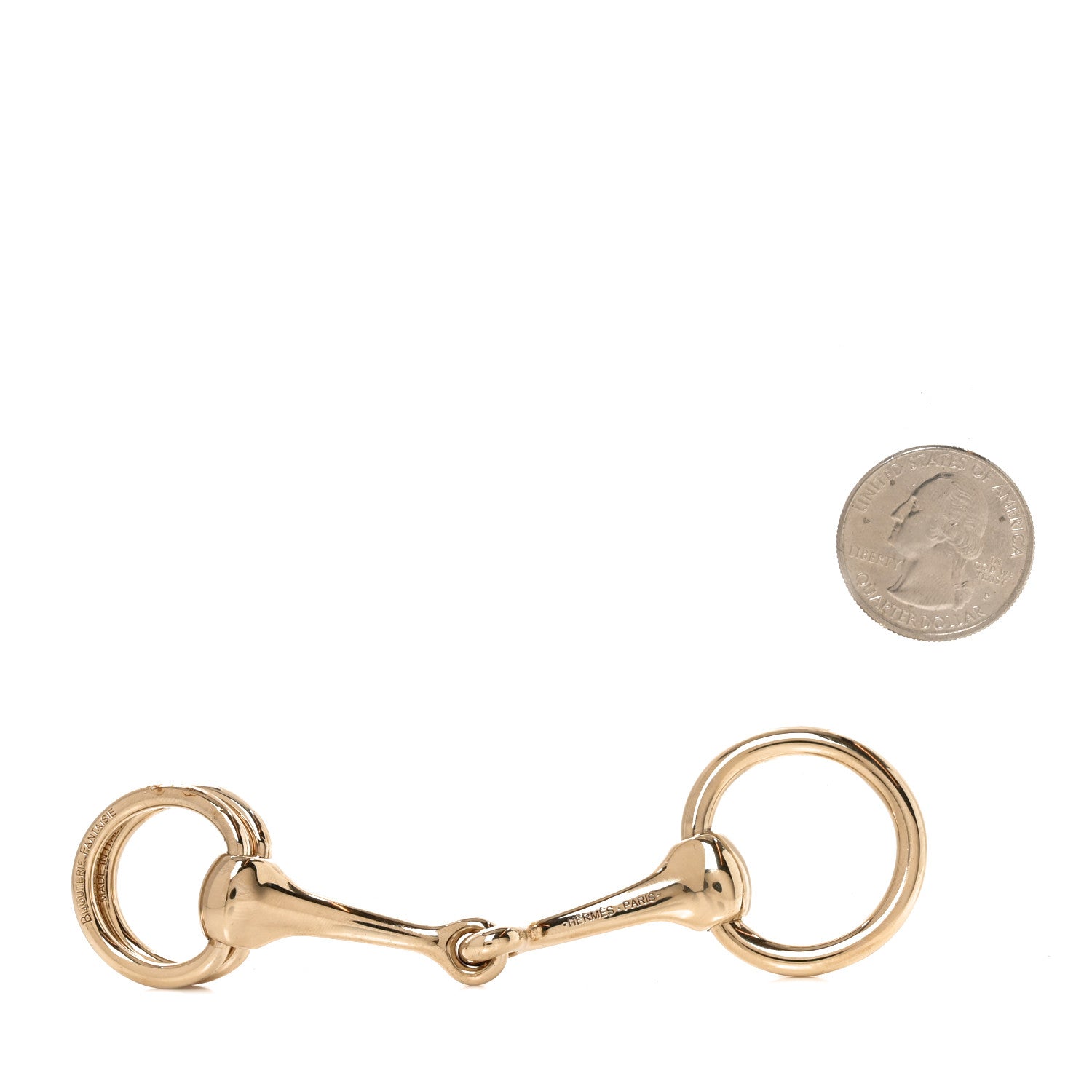 Hermes Permabrass Mors Scarf Ring Gold 2 of 5