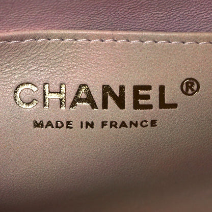 Chanel Lambskin Quilted Ombre Mini Top Handle Rectangular Flap Pink Multicolor 5 of 9