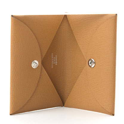 Hermes Epsom Calvi Card Case Sesame 5 of 10