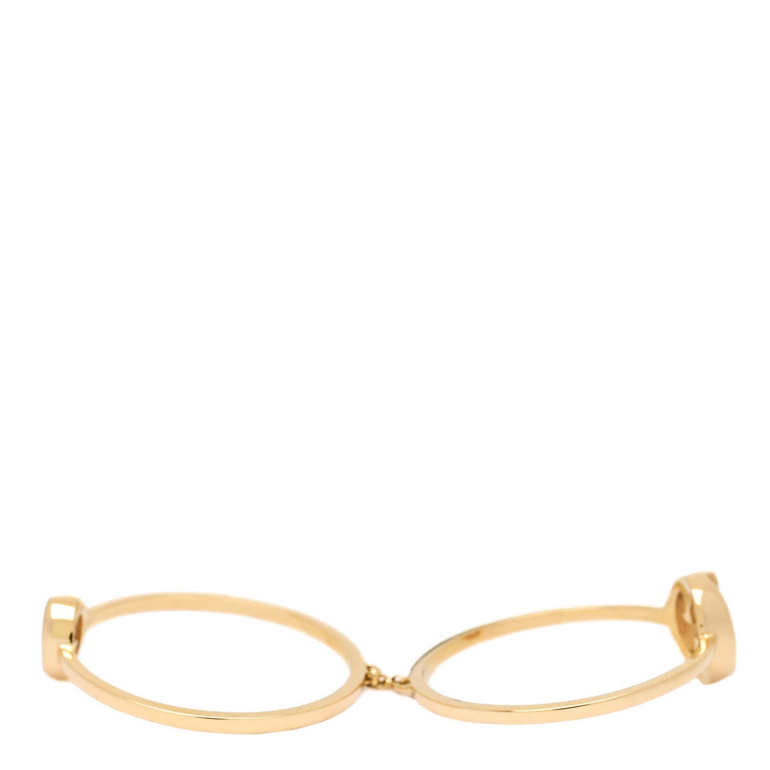 Gucci 18K Yellow Gold Double Connected Ring Set 53 6.5 4 of 6