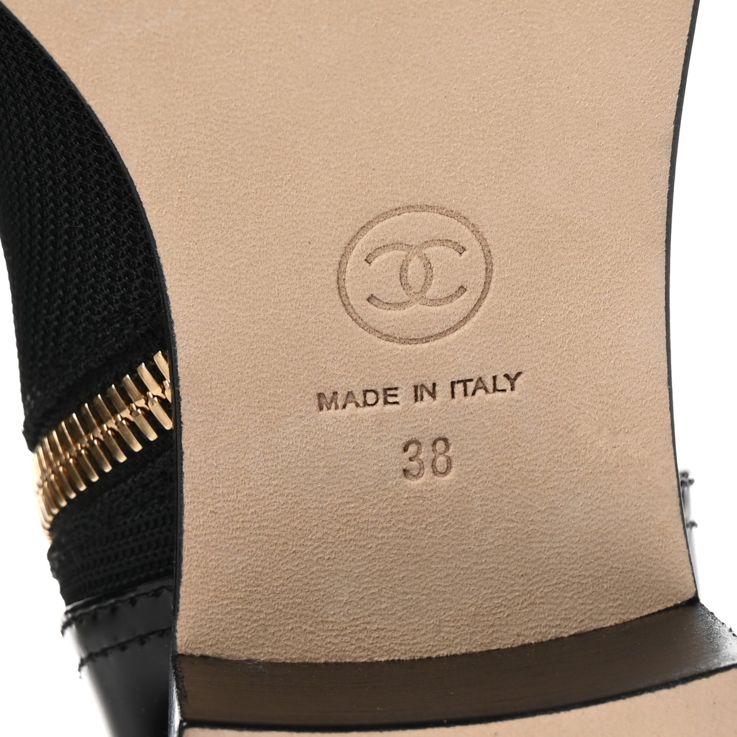 Knit Patent Calfskin Cap Toe Short Boots 38 Black