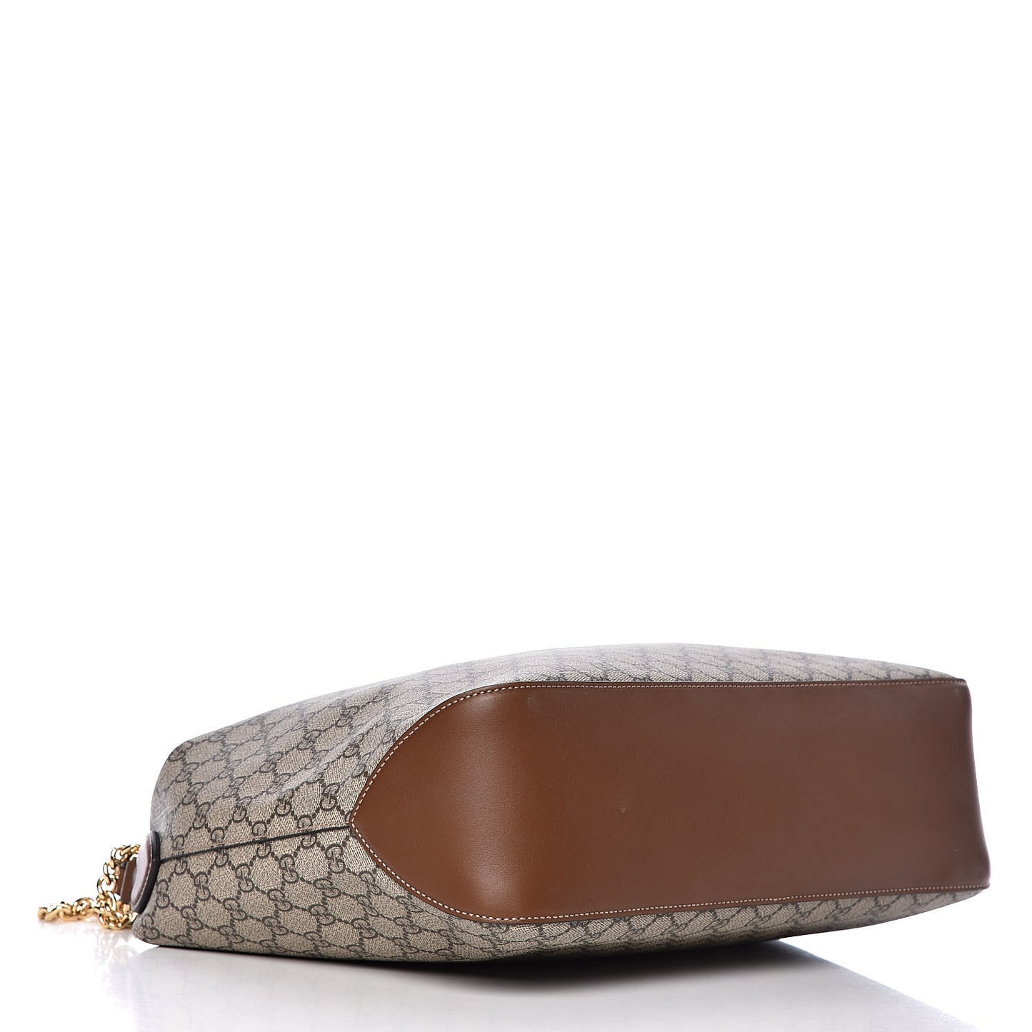 GG Supreme Monogram Large Linea A Hobo Light Brown