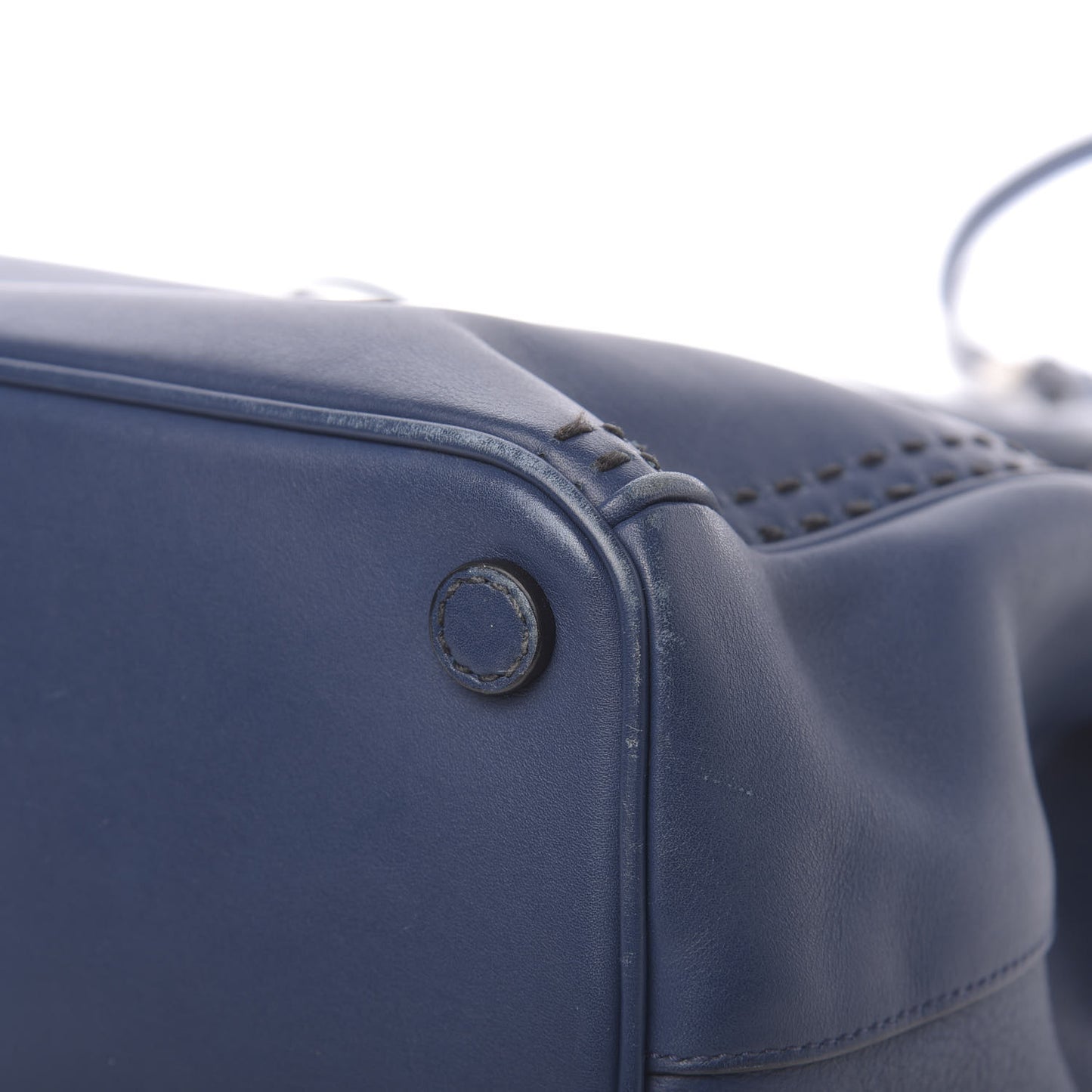 City Calf Hand Stitched Medium Galleria Double Zip Tote Bleuette