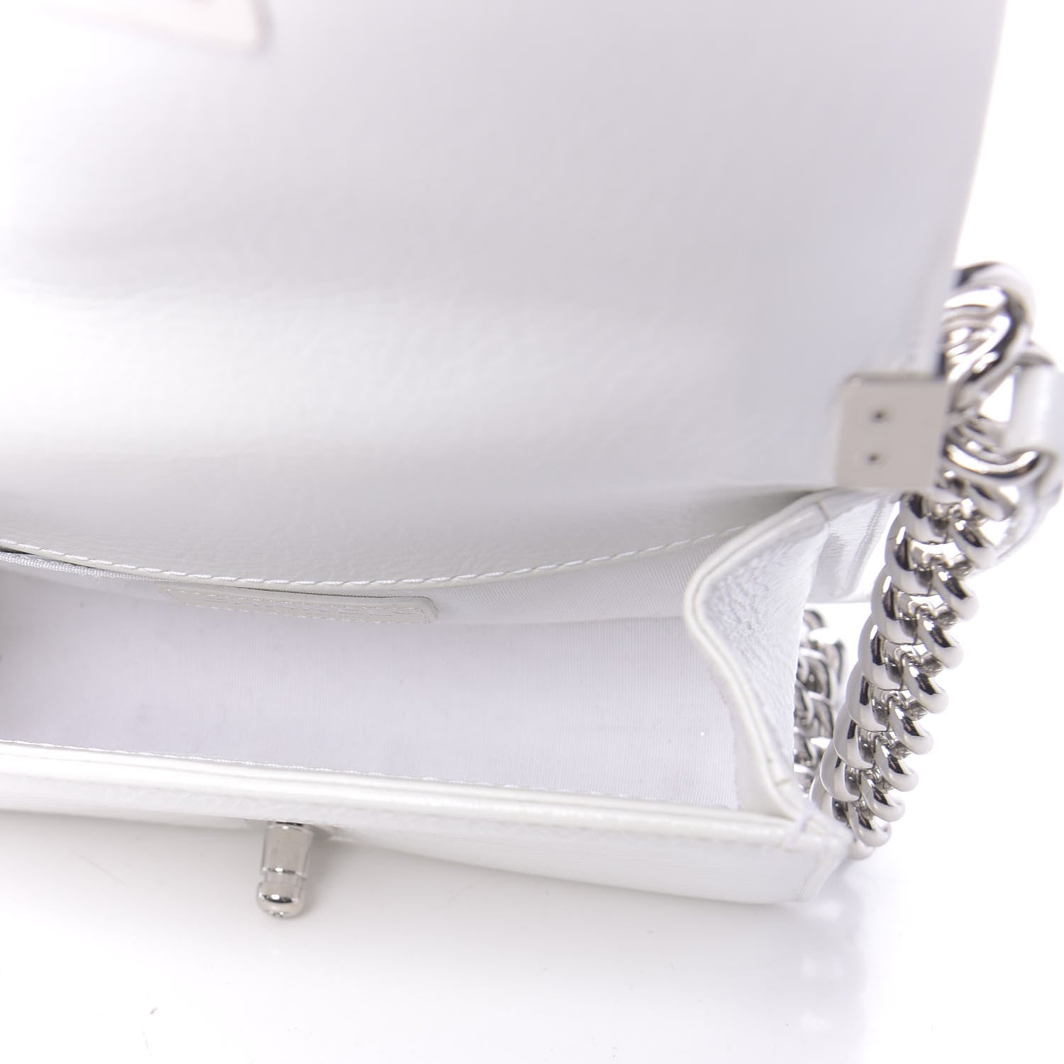 Chanel Patent Goatskin Quilted Small Boy Flap White 4 of 9