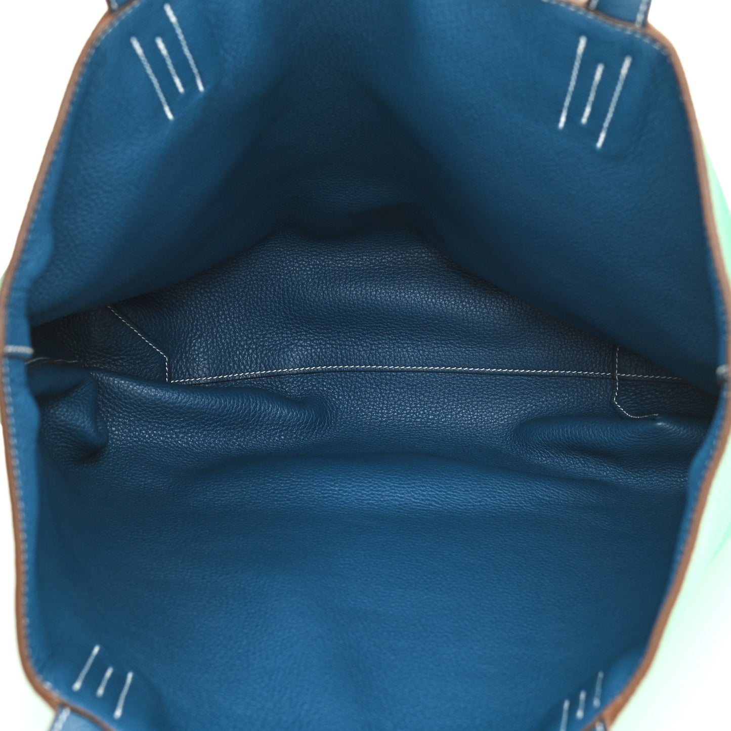 Taurillon Clemence Double Sens 36 Reversible Tote Menthe Colvert