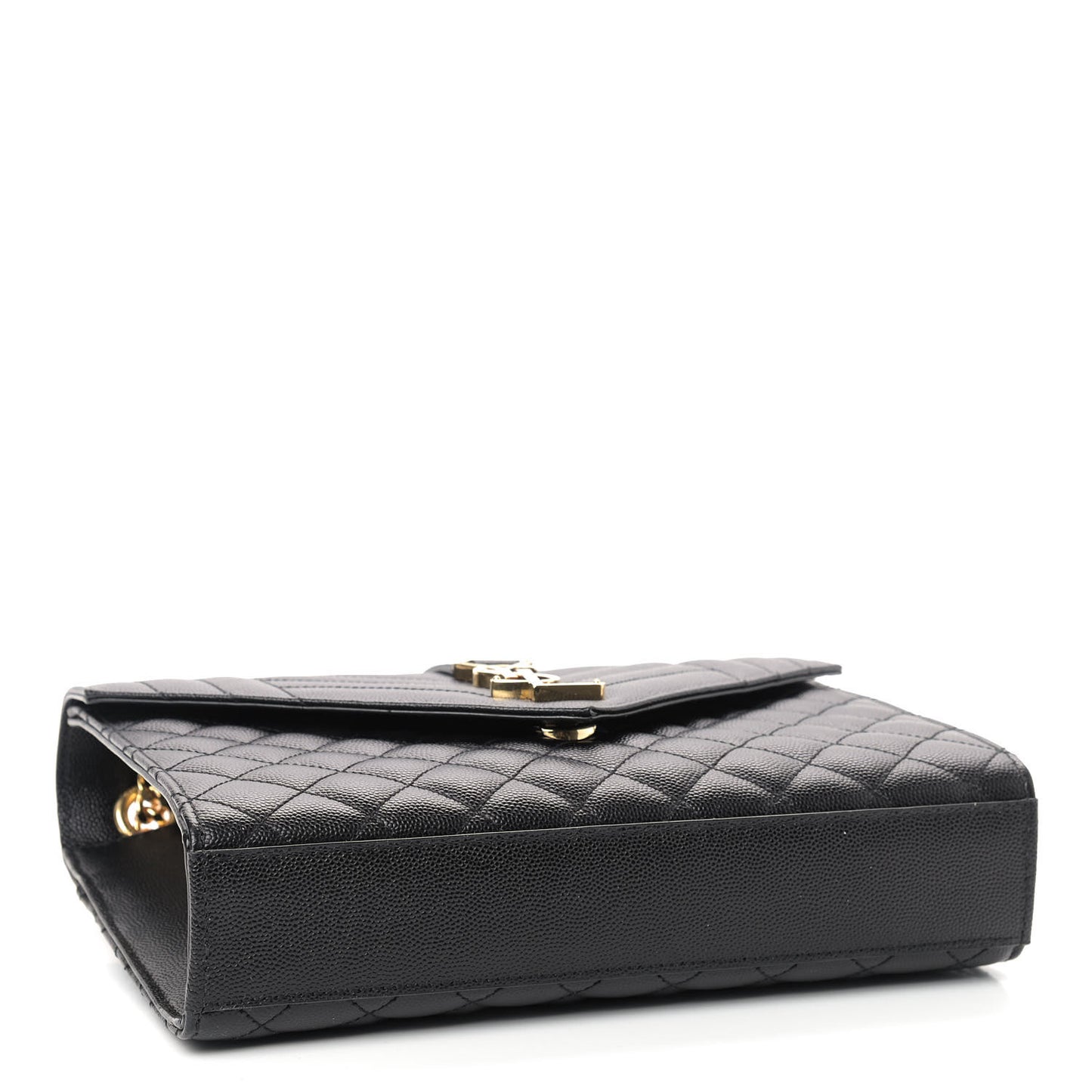 Grain De Poudre Textured Mixed Matelasse Triquilt Medium Monogram Satchel Black