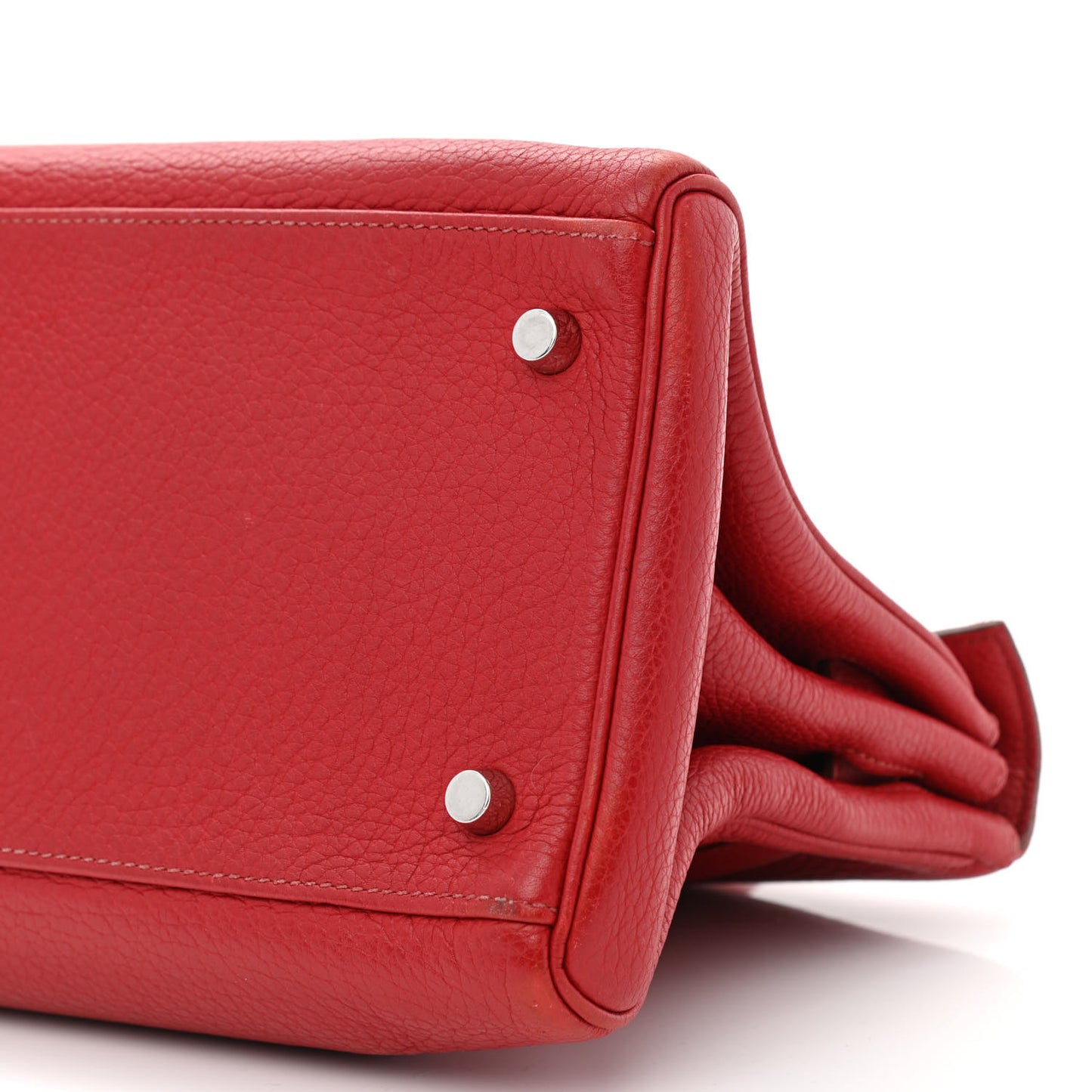 Taurillon Clemence Shoulder Kelly 40 Rouge Vif
