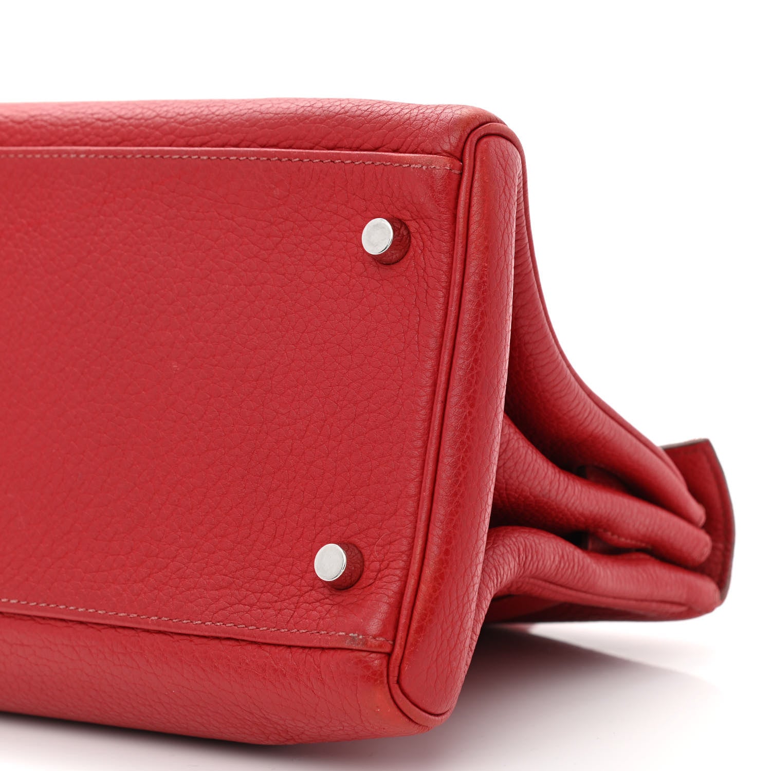 Hermes Taurillon Clemence Shoulder Kelly 40 Rouge Vif 10 of 14