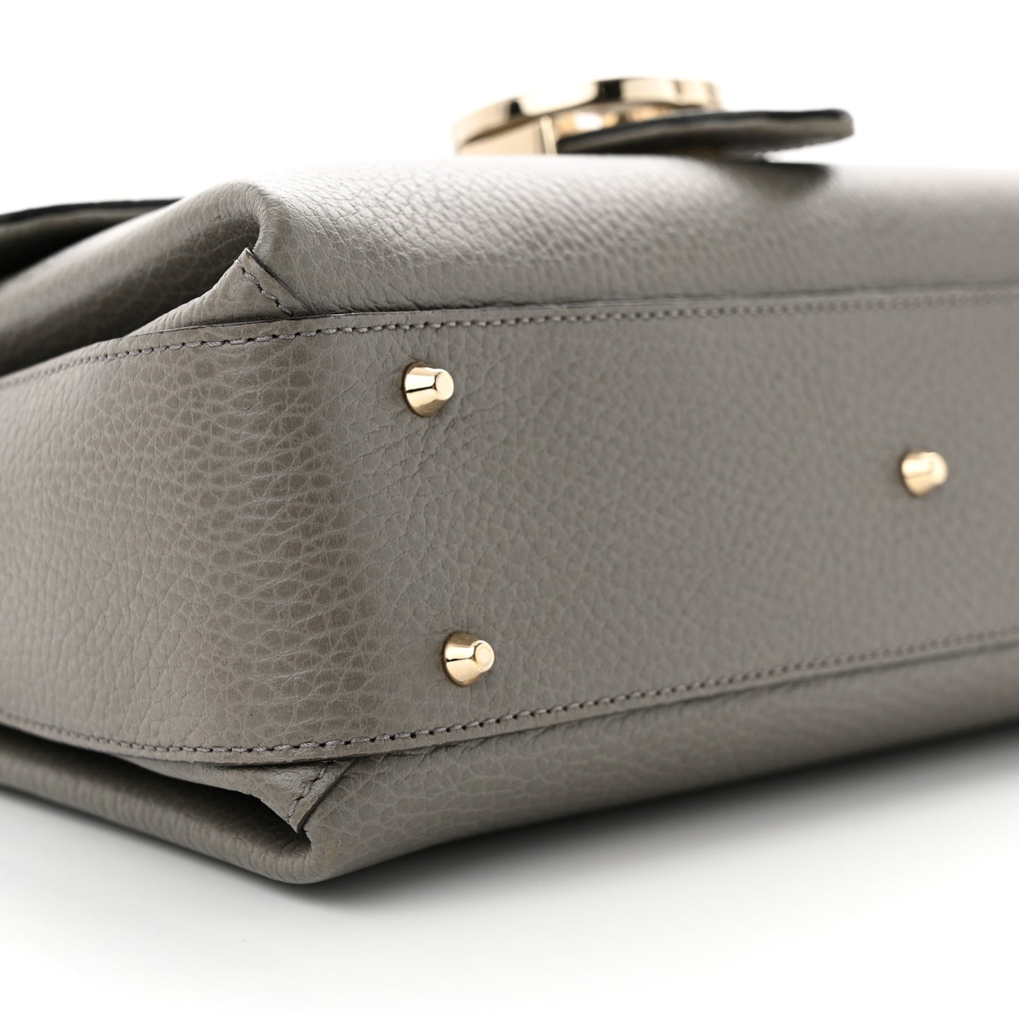 Dollar Calfskin Interlocking G Top Handle Shoulder Bag Loess
