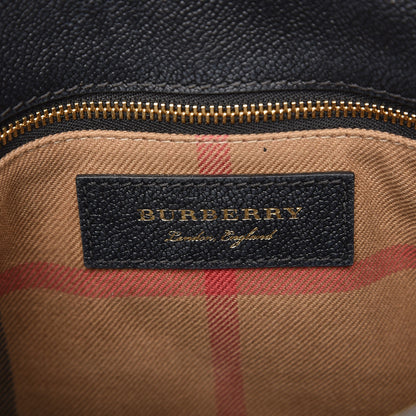 Burberry Soft Grain Calfskin Small Buckle Tote Black 7 of 14