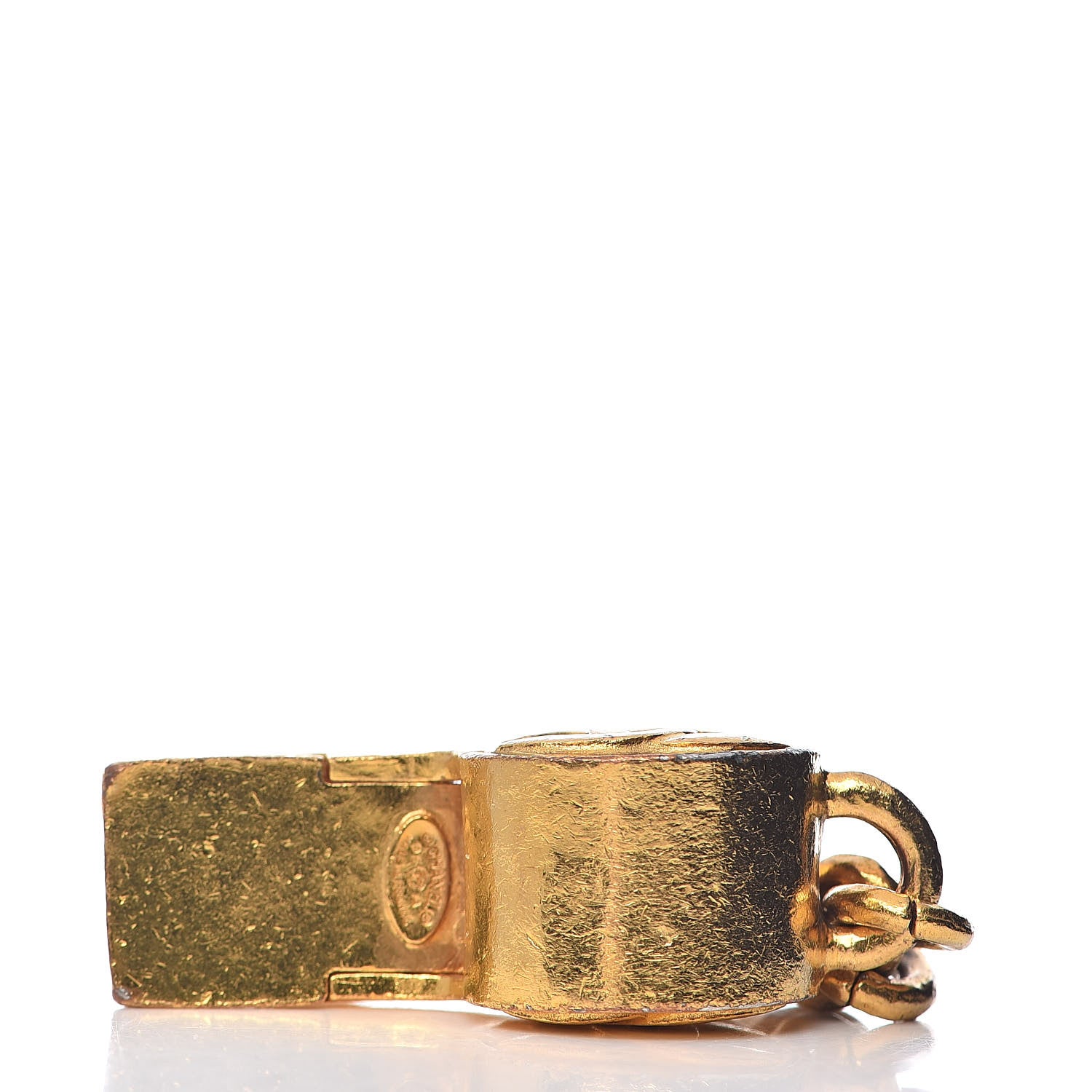Chanel CC Whistle Key Chain Gold 3 of 5