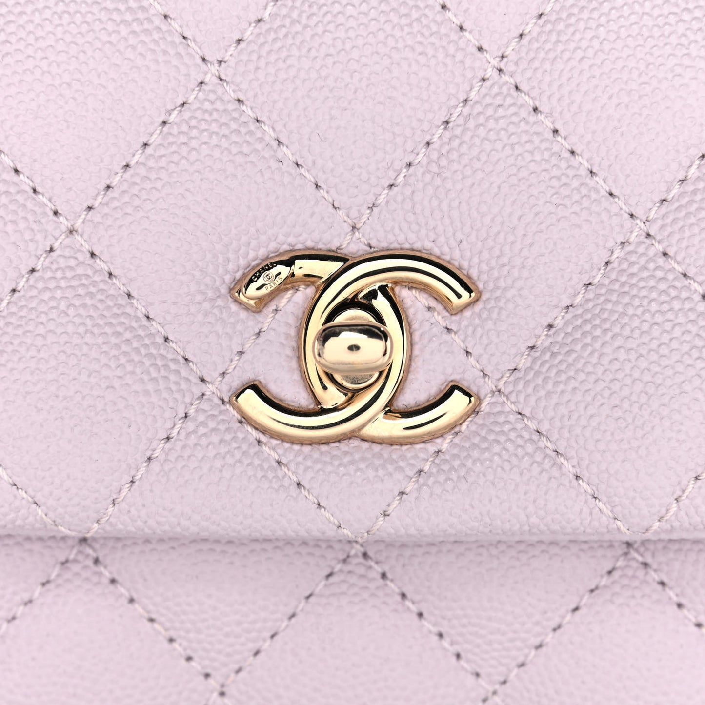 Caviar Quilted Mini Coco Handle Flap Lilas Lilac