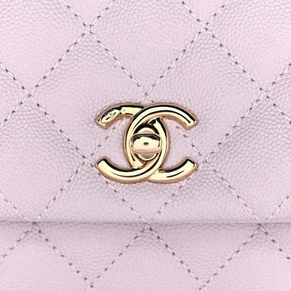 Chanel Caviar Quilted Mini Coco Handle Flap Lilas Lilac 8 of 13