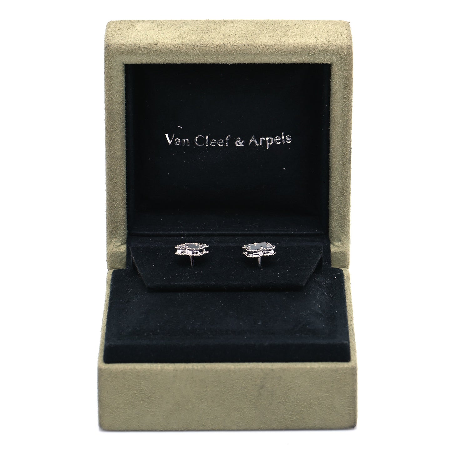 18K White Gold Mother of Pearl Sweet Alhambra Earrings