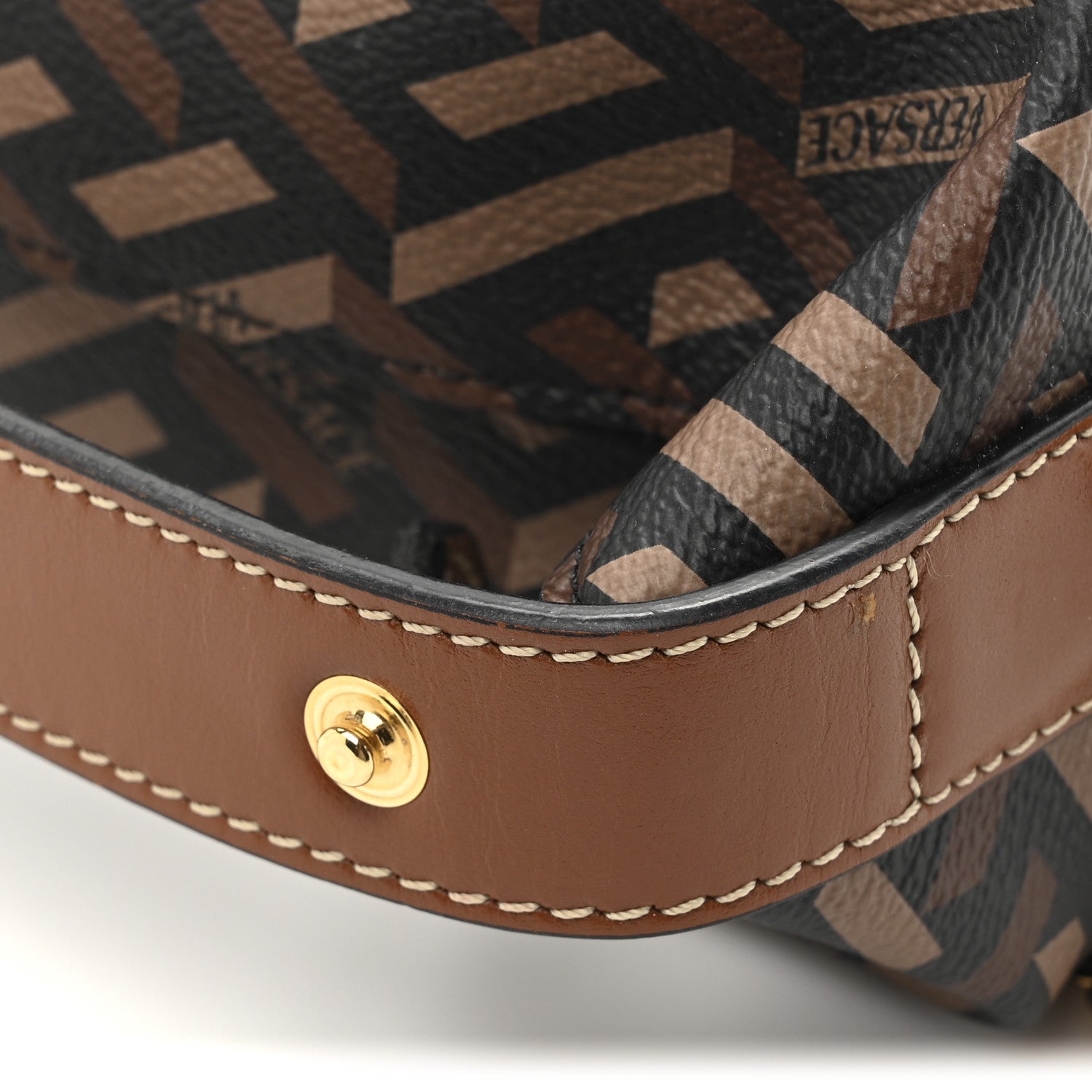 Versace Coated Canvas La Greca Signature Mini Bag Black Carmel 10 of 10