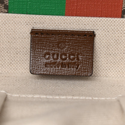 Gucci GG Supreme Monogram Azalea Calfskin Fake/Not Retro Interlocking G Beauty Case Beige Ebony Brown Sugar 6 of 8