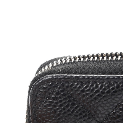 Chanel Caviar Quilted Medium Zip Around Wallet Black 9 of 11